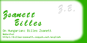 zsanett billes business card